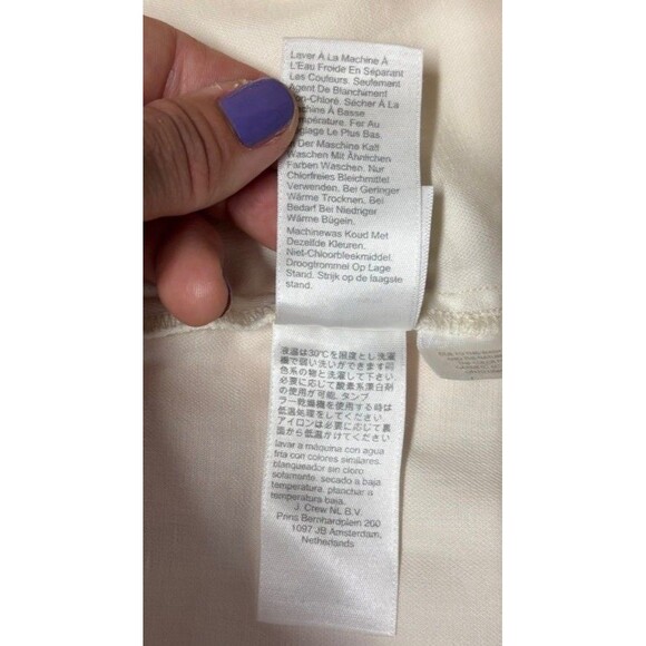 J. Crew Garment-Dyed Utility Mini Skirt Natural Off White Denim Plus Sz 18 - Picture 8 of 10